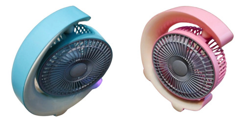 Ventilador De Escritorio Luz Led Recargable Usb