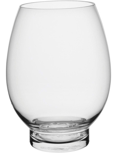 Jersey Vaso Decorativo 25x18x18cm Vidro Transparente