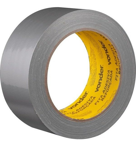 Fita Adesiva Reforçada Prata Vonder 50mm X 25m Silver Tape