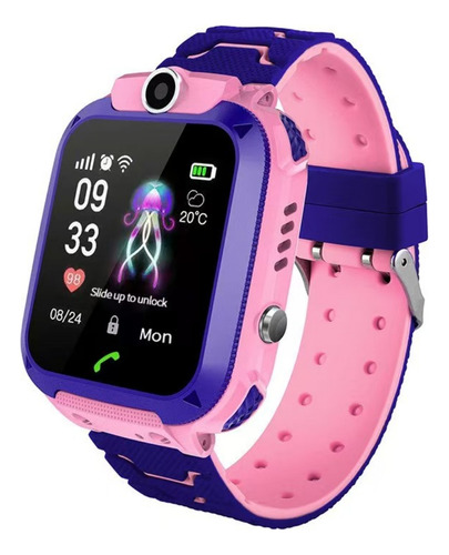 Q12 Niños Smartwatch 2g Full Hd Lcd Smartwatch Con Cámara Soporte Chip Sim, Música, Juegos X60 Color Rosa Azul 2g Smartwatch Sos Smartwatch
