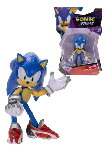 Sonic Prime Figura Sonic New Yoke City De 5 Pulgadas