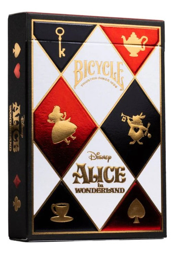 Baraja Alice In Wonderland - Bicycle Disney Naipe Premium Reverso Blanco Idioma Inglés