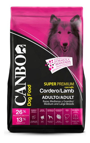 Canbo Adulto Cordero 15 Kg Dog Alimento Para Perro