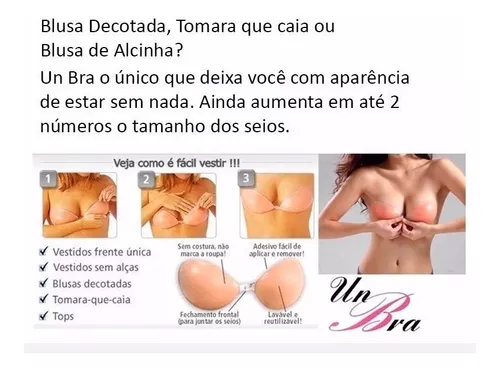 Sutiã Silicone Invisivel Sem Alça Un Bra Original Esteticamente