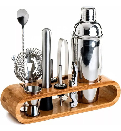 Set Bartender Profesional Cocteleria Utensilios Bar 12 Pcs  