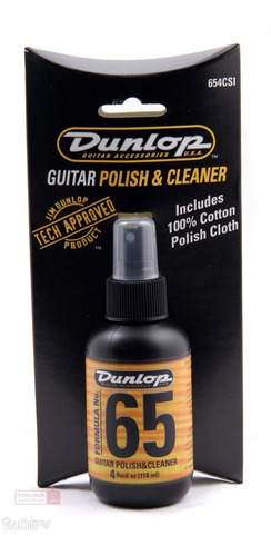 Limpador Polidor Dunlop Formula 65 Guitarra Baixo C/ Flanela