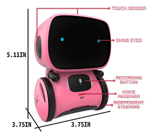 Juguete Robot Inteligente Con Control De Voz Y Sensor Táctil