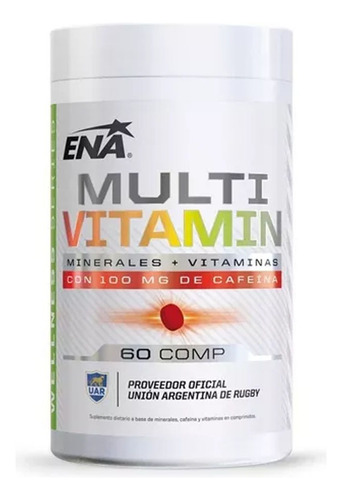 Multivitamin Ena Sport  Minerales Vitaminas Cafeína 60 Comps