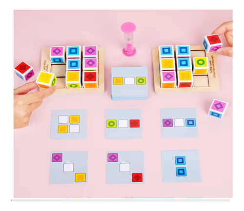Puzzle Diamonds Cubo Block 3d Educativo Montessori -759