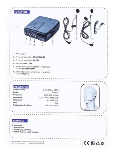 Casco A Casco Comunicador Motocicleta Intercom Moto