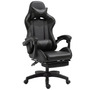 Silla Escritorio Pc Gamer Ergonomica Cuero Sintetico Giratoria Color Negro Marca Raitot