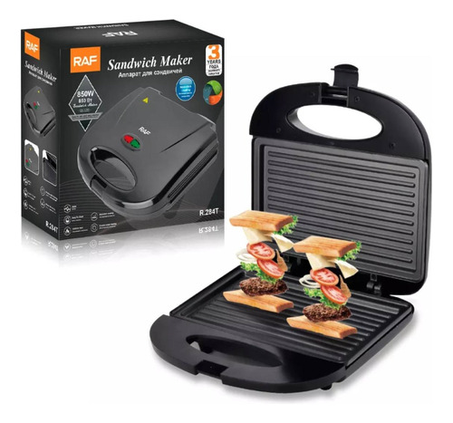 Sandwichera Parrillera Compacta Doble Cara 850w Tostadora