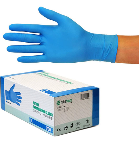 Caja Guantes 50 Unidades Nitrilo Talla M - Articulos De Aseo