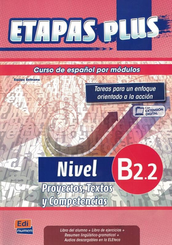 Etapas plus B2.2 - Libro del alumno + CD, de Martin, Anabel de Dios. Editora Distribuidores Associados De Livros S.A., capa mole em español, 2013