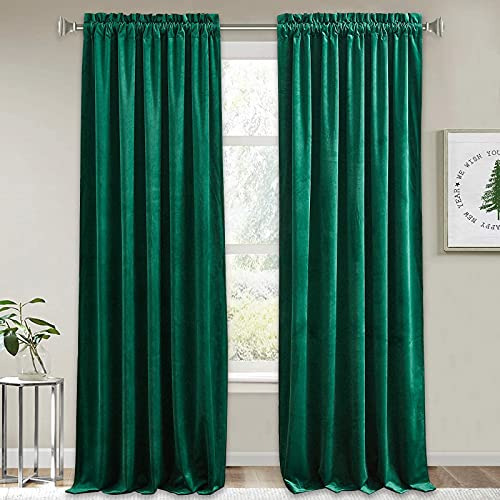 Cortinas Rtb Home Opacas, De Terciopelo, Para Ventana, Con D