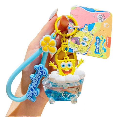 Llavero Bob Esponja Estrella En Bañera Nickelodeon