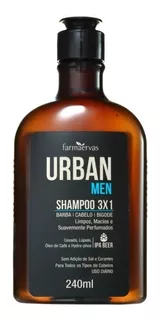 Shampoo Urban Men 3x1 240ml - Farmaervas