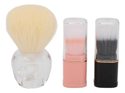 Juego De Brochas De Maquillaje, 3 Piezas, Portátiles, Pequeñ