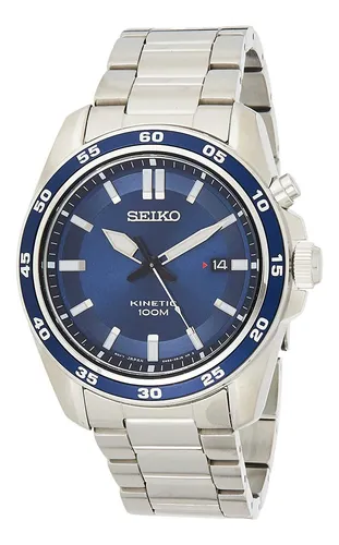 Reloj Seiko Kinetic Esfera Azul Ska783 Boleta