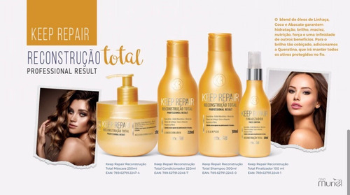 Shampoo Reconstrução Ácido Hialurônico Keep Repair 300ml
