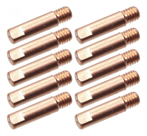 Bico De Contato Rosca M6 X 25mm Com 10 Peças