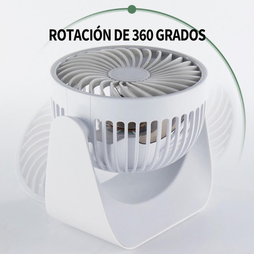 - Mini Ventilador De Piso Escritorio Recargable Aspas