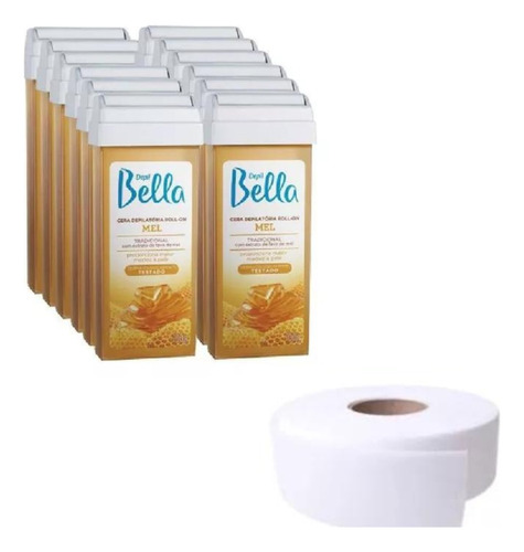 Pack Cartucho Rollon Depil Bella X12 + Rollo Depilación 50 M