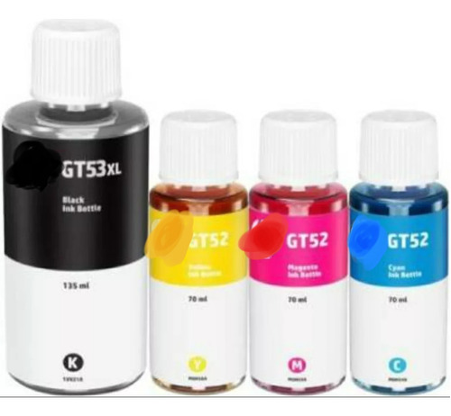 Tinta Gt51 Xl/gt53xl + Gt52 Hp 615 Hp 530 Hp 515 Hp 415 Gt53