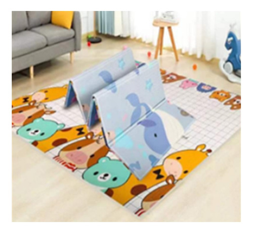 Alfombra Antigolpe Bebe Reversible Plegable 160x180 Ballena