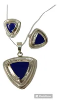 Comprar Juego Hermoso De Plata 925 Dije+ Aretes+ Cadena Energetico