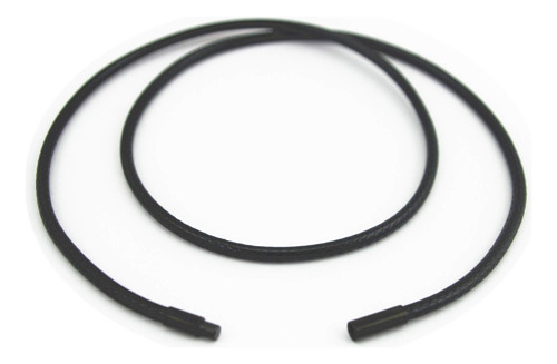 Gloria Qin 2 Mm Cable De Cuero De Cera Negro Cadena De Cordr