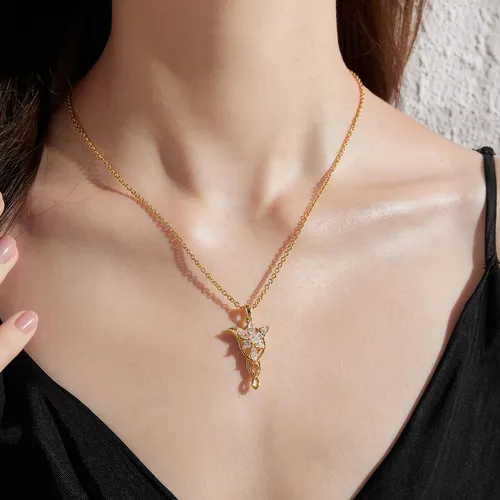 Collar Arwen Evenstar Oro Blanco 18k 45.72 Cm Joyería Mujer