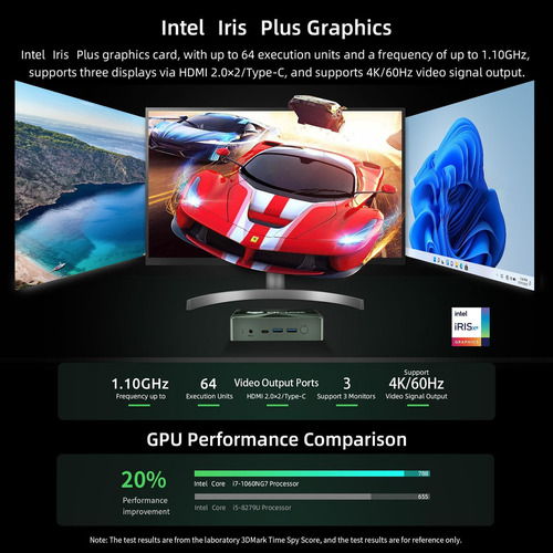 Bmax B6 Power Mini Pc Intel Core Ing7 16gb Lpddr4 Nvme Ssd W