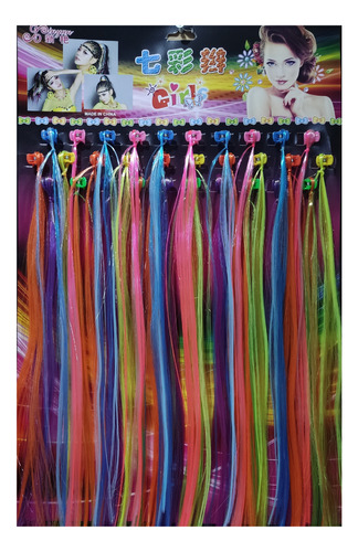 Pack 30 Pinches Cabello Artificial Flúor Sorpresa Cumpleaños