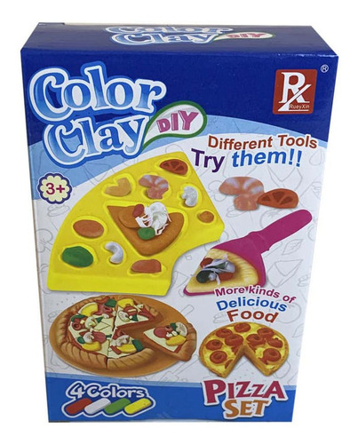 Juego De Masas Color Clay Set De Pizzas 