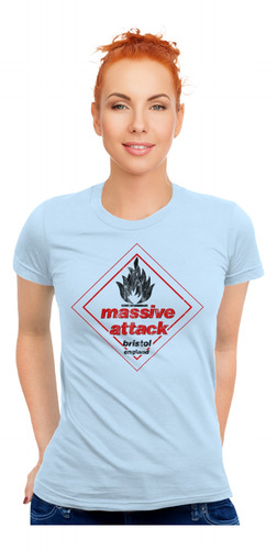 Playera Massive Attack Blue Lines Retro Style Para Mujer