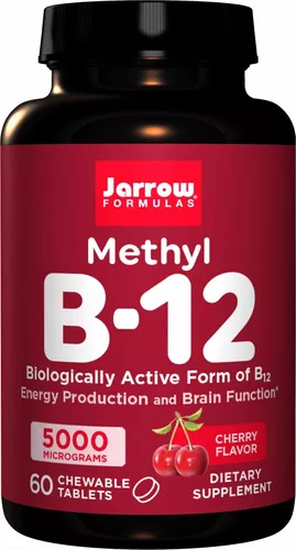 Metil B12, Cereja, 1.000 mcg, 60 Pastilhas