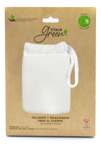 Kit Exfoliante T.taio Green + Esponjabón Concha Nácar. Baño. Fragancia Concha Nácar