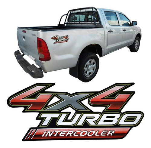 Adesivo Lateral Traseiro Hilux 4x4 Turbo Intercooler Diadema