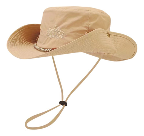 Travellers Cordón Sombrero Safari De Pesca - Beige