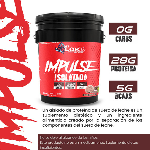 Proteína Whey Hs Hidrolizada Isolate My Lord 6 Kg Sabores Chocolate