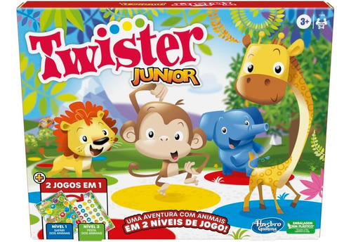 Jogo Twister Junior 2 Em 1 Tapete Frente E Verso Hasbro