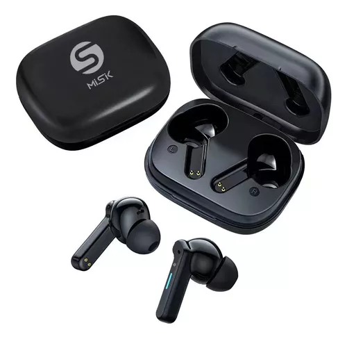 Audífono Bluetooth In Ear con Cancelación de Ruido y Estuche de Carga Negro