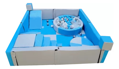 Mega Corral Infantil Color Azul Perla