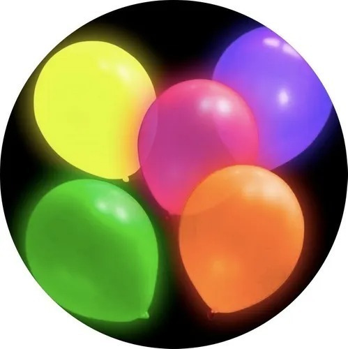 Globos Led Luminosos Colores Rgb Pack X5 Unidades Aire Helio