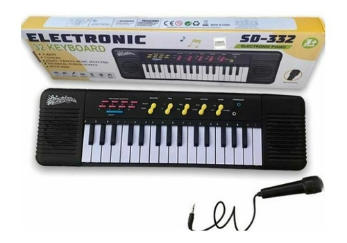 Mini Teclado Musical Piano C/ Micrófono 32 Teclas Para Niños