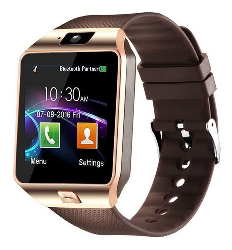 Reloj Inteligente Bluetooth Dorado Compatible Con Android Pa