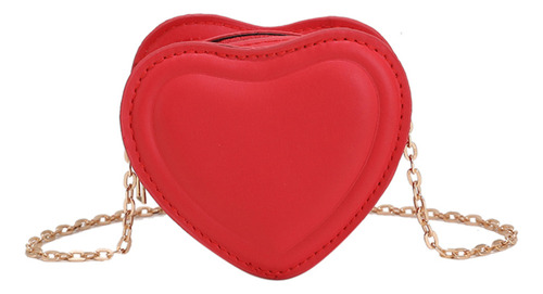 Mini Bolso De Piel Con Forma De Corazón Para Mujer