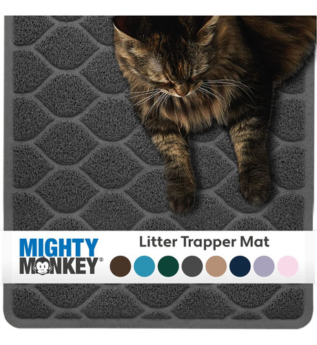 Mighty Monkey - Tapete Prmium Para Atrapar Arena Para Gatos,