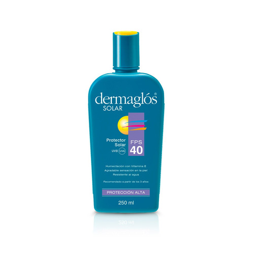 Imagen 1 de 1 de Protector solar Dermaglós FPS 40 FPS 40 en emulsión de 250 mL